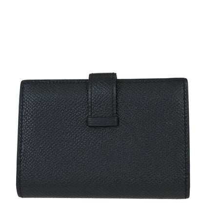 Hermes Black Epsom Bearn Cardholder