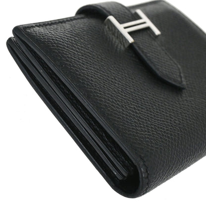Hermes Black Epsom Bearn Cardholder
