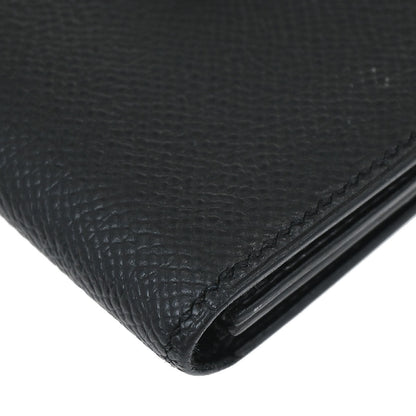 Hermes Black Epsom Bearn Cardholder