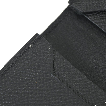 Hermes Black Epsom Bearn Cardholder