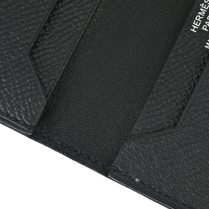 Hermes Black Epsom Bearn Cardholder