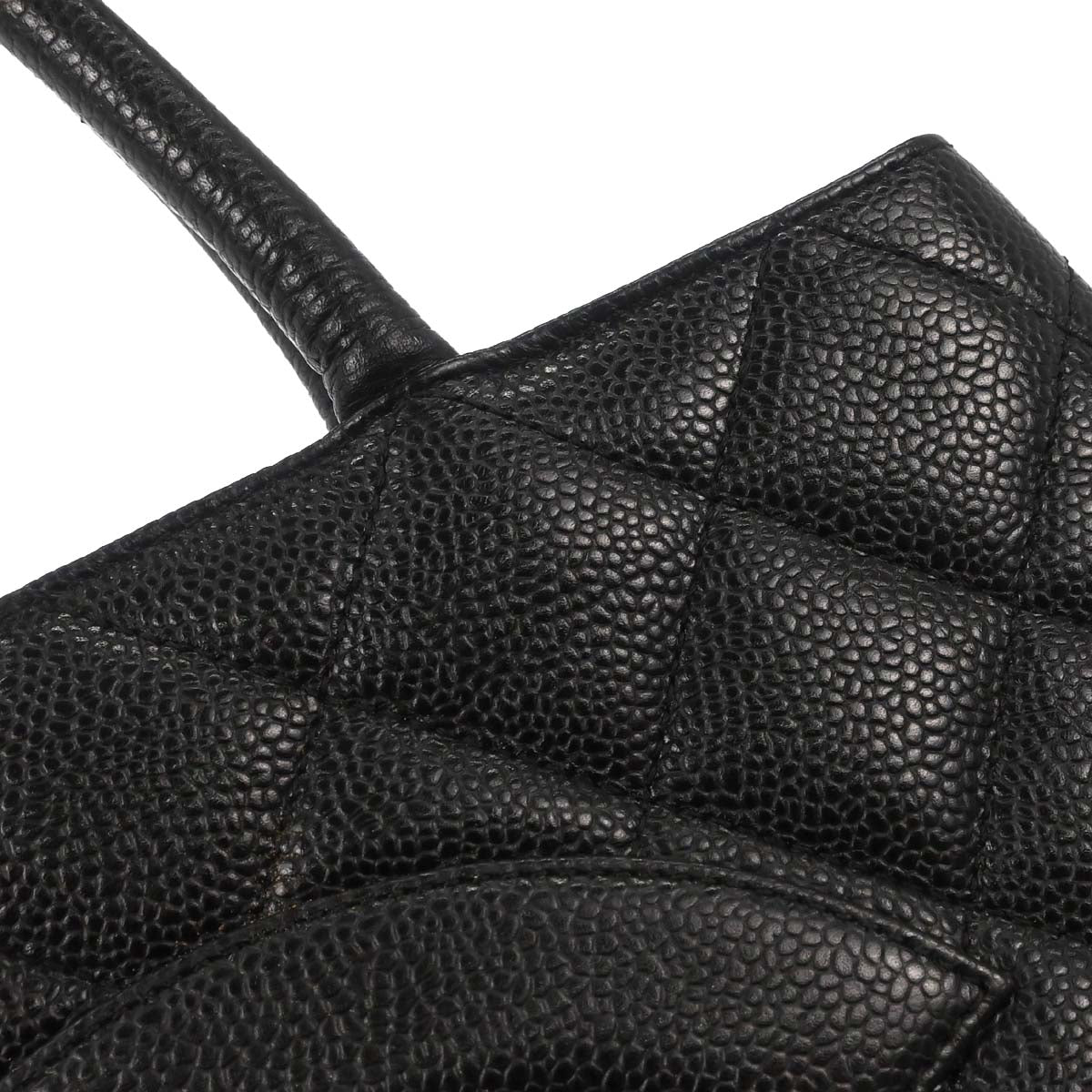 Chanel Black Caviar Skin Medallion Tote Handbag