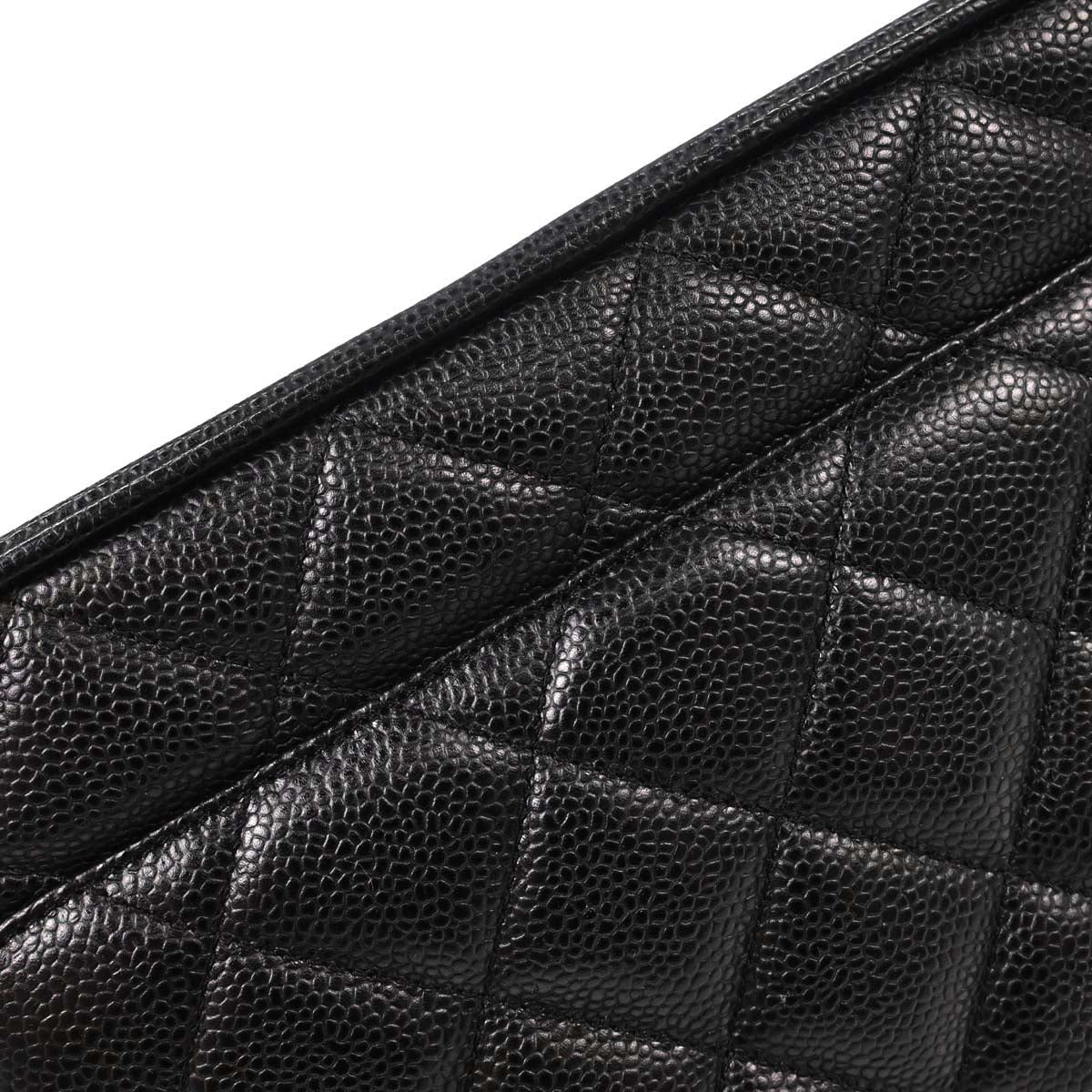 Chanel Black Caviar Skin Medallion Tote Handbag