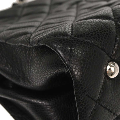 Chanel Black Caviar Skin Chain Tote Bag