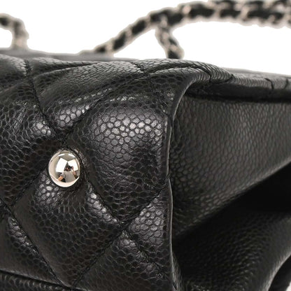 Chanel Black Caviar Skin Chain Tote Bag