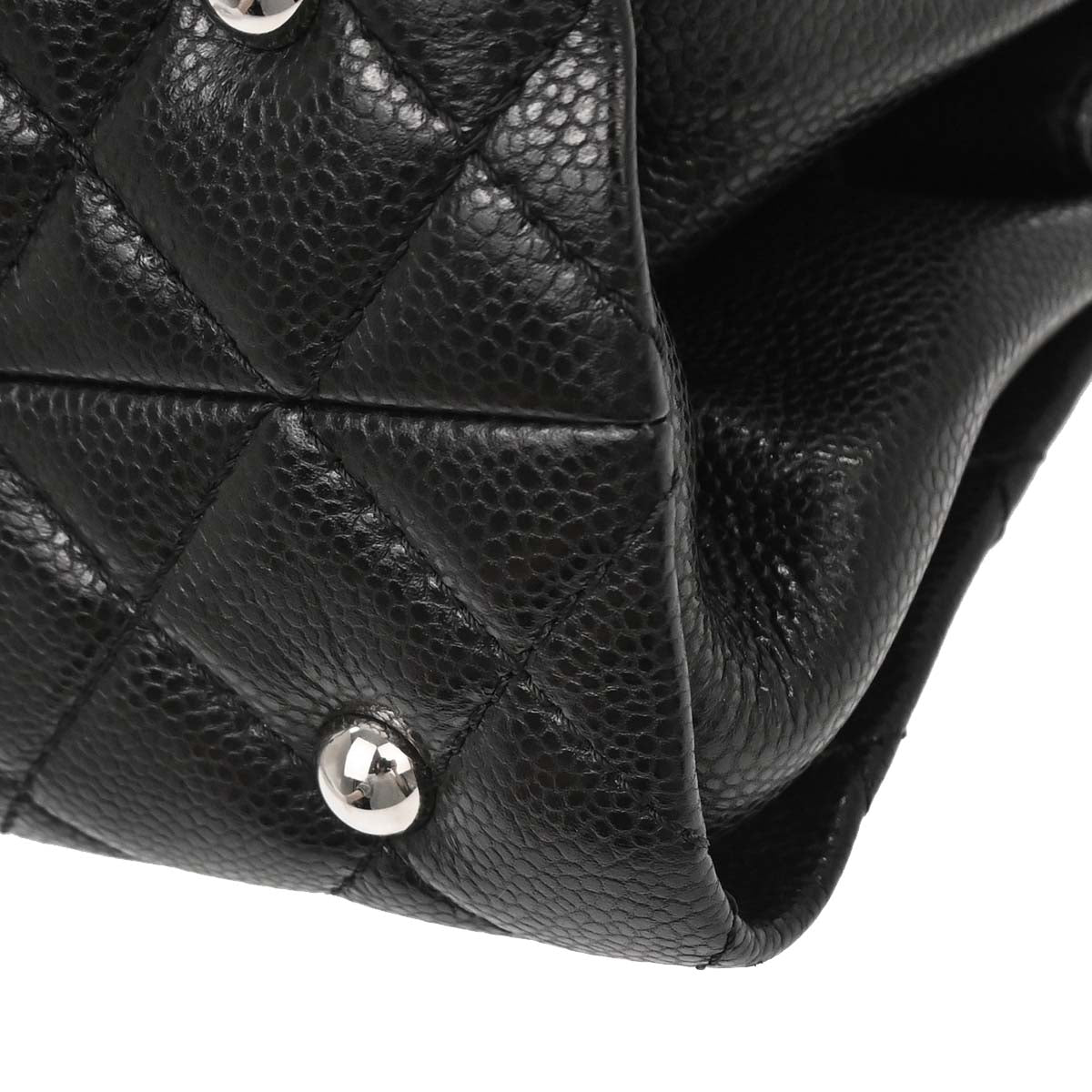 Chanel Black Caviar Skin Chain Tote Bag