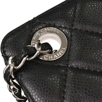 Chanel Black Caviar Skin Chain Tote Bag