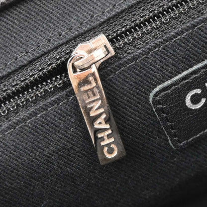 Chanel Black Caviar Skin Chain Tote Bag