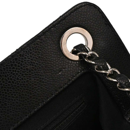Chanel Black Caviar Skin Chain Tote Bag