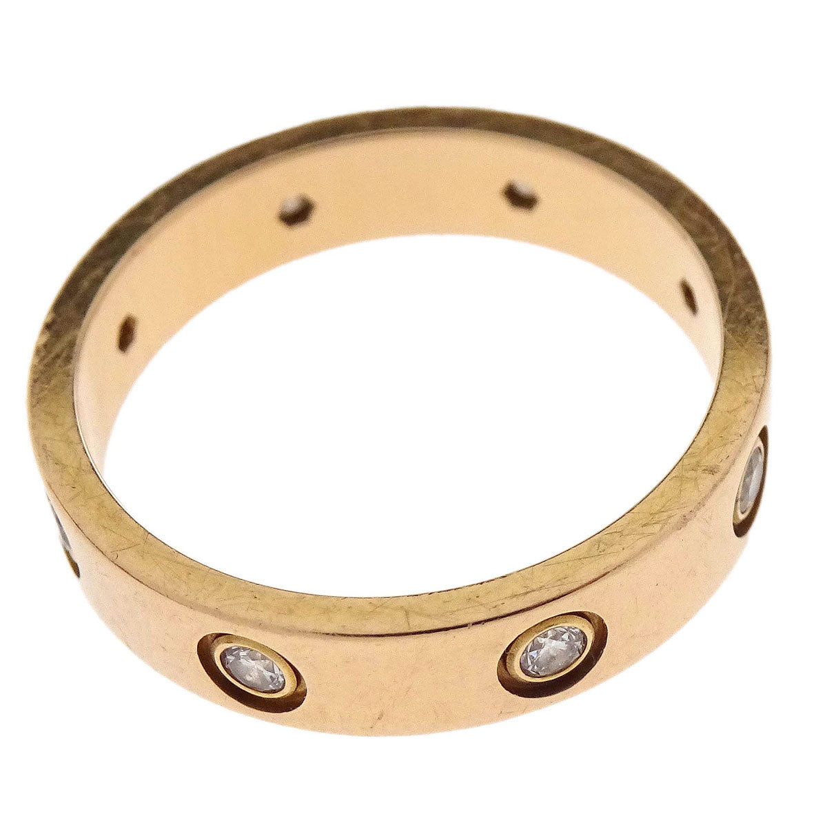 Cartier Mini Love Ring Au750 GOE471 Diamond #51 Jewelry