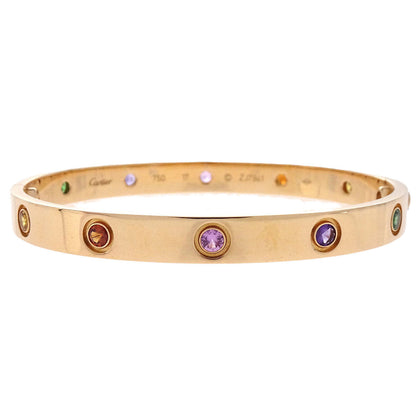 Cartier Love Bracelet Bangle Sapphire Garnet ZJ7941 750 #17 Jewelry