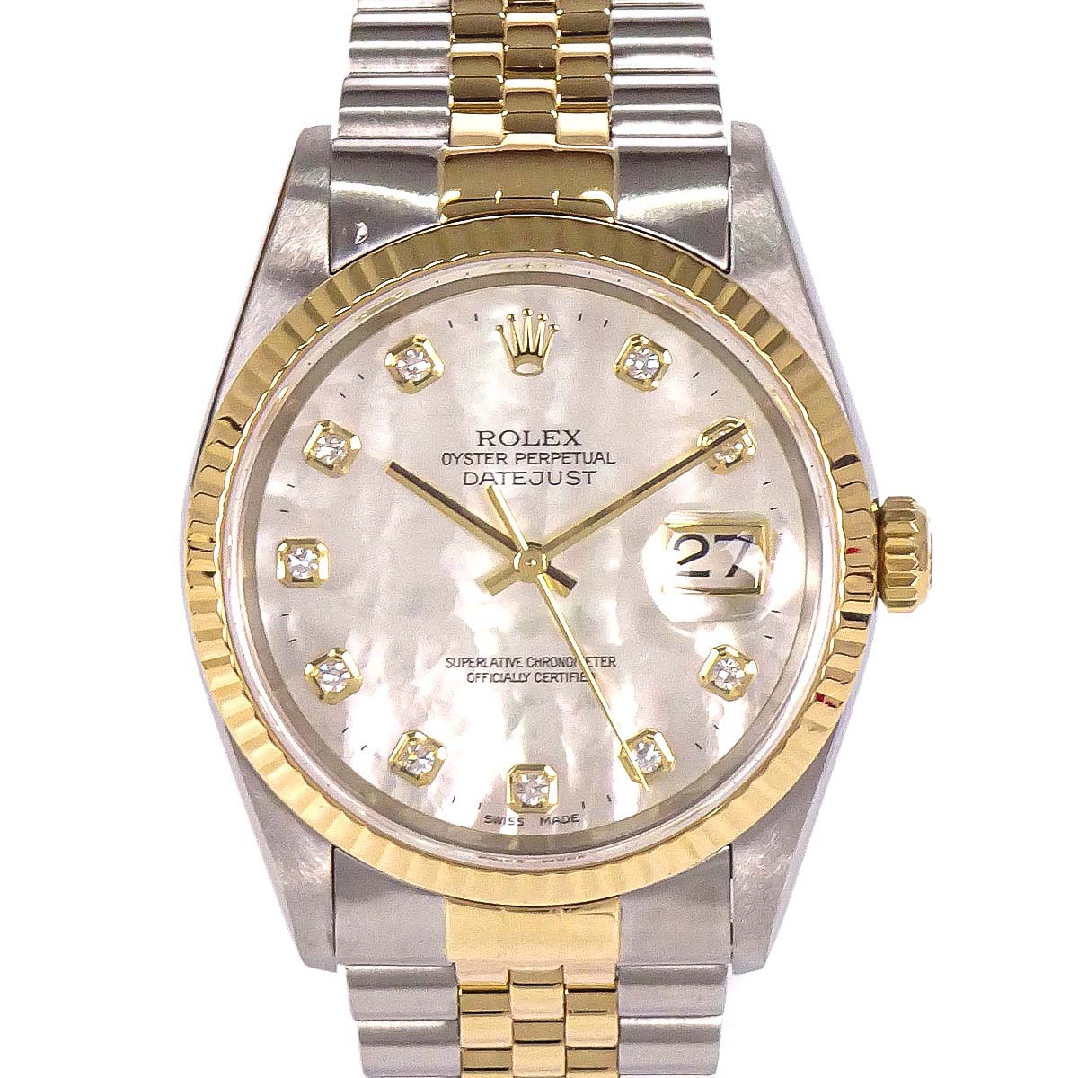 Rolex Oyster Perpetual Datejust 36mm Ref.16233G Self-winding Watch SS 18K