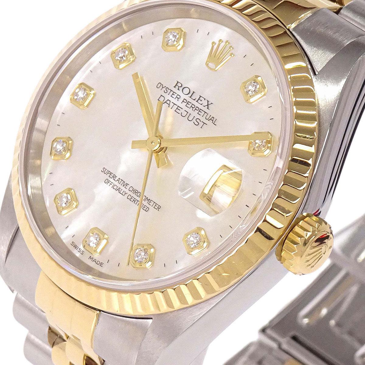 Rolex Oyster Perpetual Datejust 36mm Ref.16233G Self-winding Watch SS 18K
