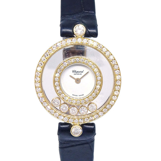 Chopard Happy Diamonds Ref.20/3957 Quartz Watch 18KYG Diamond Crocodile