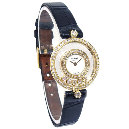 Chopard Happy Diamonds Ref.20/3957 Quartz Watch 18KYG Diamond Crocodile