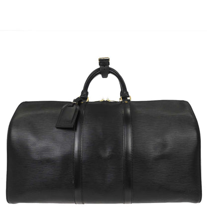 Louis Vuitton 1997 Black Epi Keepall 50 Travel Handbag M42962