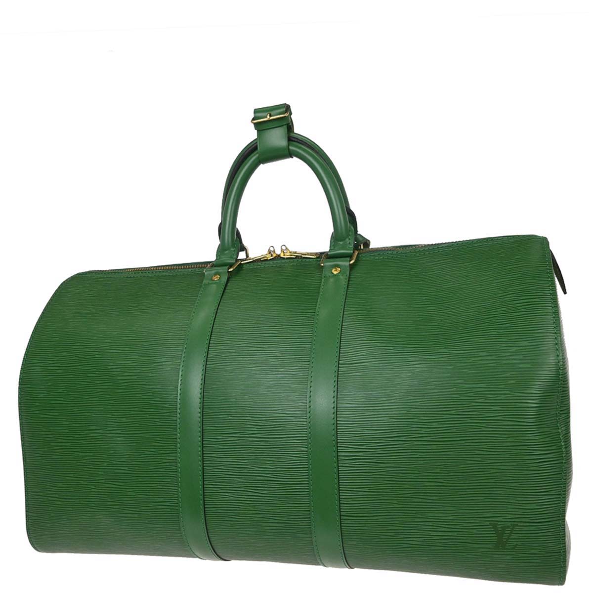 Louis Vuitton Green Epi Keepall 45 Travel Handbag M42974