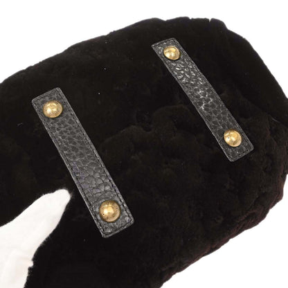 Louis Vuitton 2005 Brown Mink Fur Demi-lune Cabochons Handbag M95080