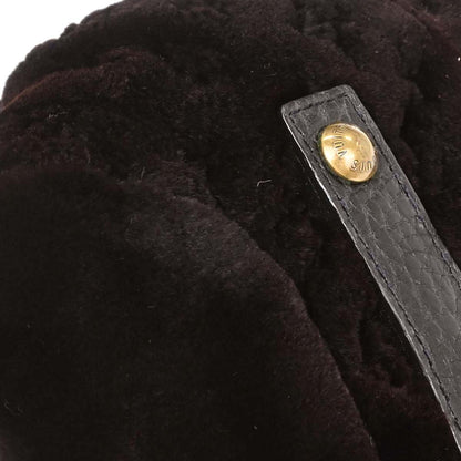 Louis Vuitton 2005 Brown Mink Fur Demi-lune Cabochons Handbag M95080