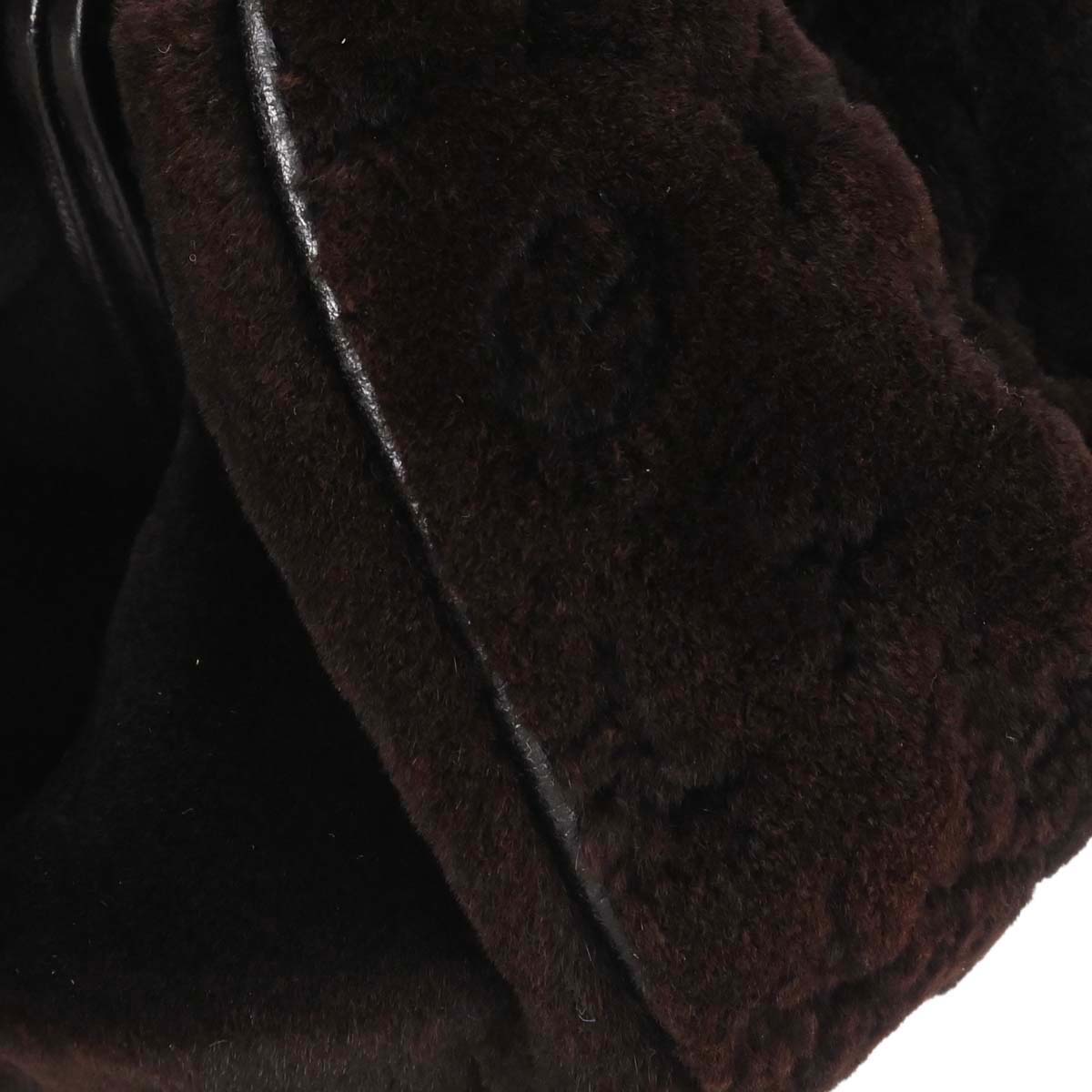 Louis Vuitton 2005 Brown Mink Fur Demi-lune Cabochons Handbag M95080