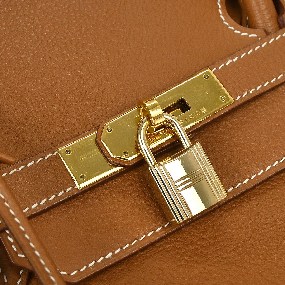 Hermes Gold Taurillon Clemence Birkin 40 Handbag