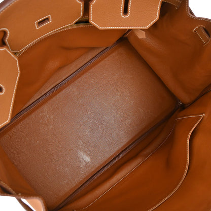 Hermes Gold Taurillon Clemence Birkin 40 Handbag