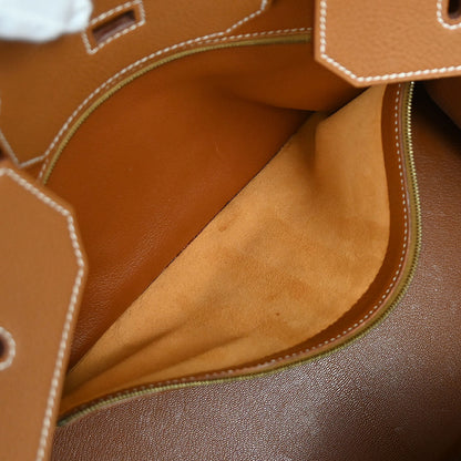 Hermes Gold Taurillon Clemence Birkin 40 Handbag