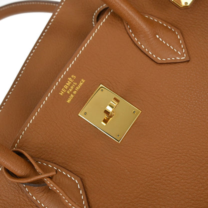 Hermes Gold Taurillon Clemence Birkin 40 Handbag