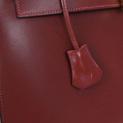 Hermes Rouge H Box Calf Kelly 32 Sellier 2way Shoulder Handbag