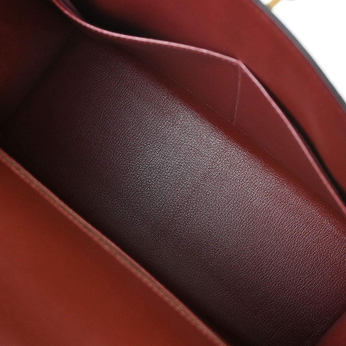 Hermes Rouge H Box Calf Kelly 32 Sellier 2way Shoulder Handbag