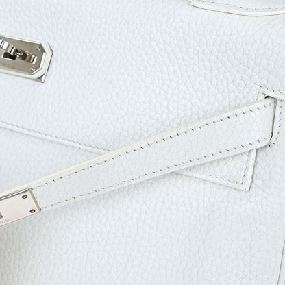 Hermes White Taurillon Clemence Kelly 32 Retourne 2way Shoulder Handbag