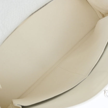 Hermes White Taurillon Clemence Kelly 32 Retourne 2way Shoulder Handbag
