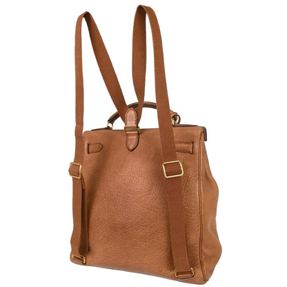 Hermes Brown Buffle Skipper Kelly A Dos GM Backpack