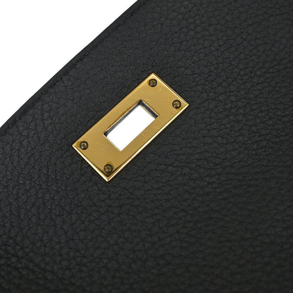 Hermes Black Togo Kelly 28 Retourne 2way Shoulder Handbag