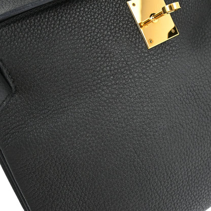 Hermes Black Togo Kelly 28 Retourne 2way Shoulder Handbag