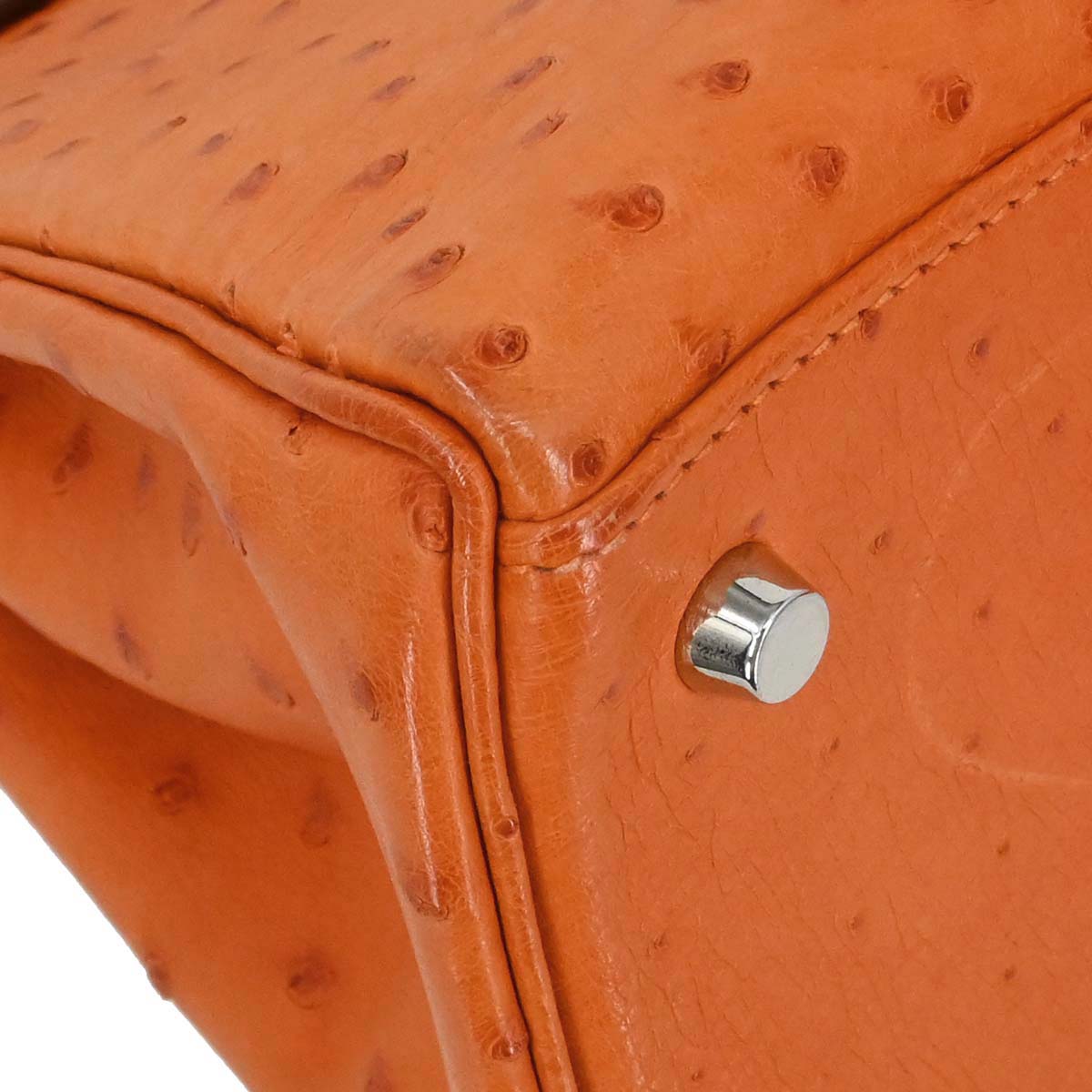 Hermes * Orange Ostrich Kelly 28 Retourne 2way Shoulder Handbag