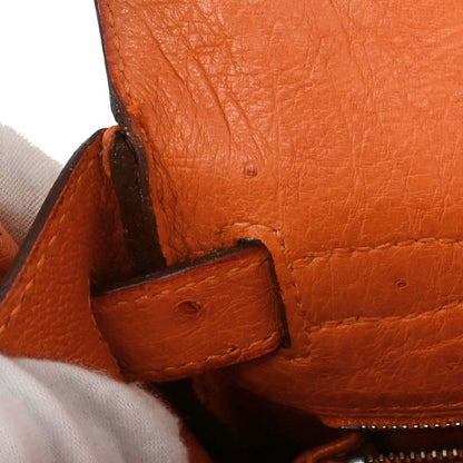 Hermes * Orange Ostrich Kelly 28 Retourne 2way Shoulder Handbag