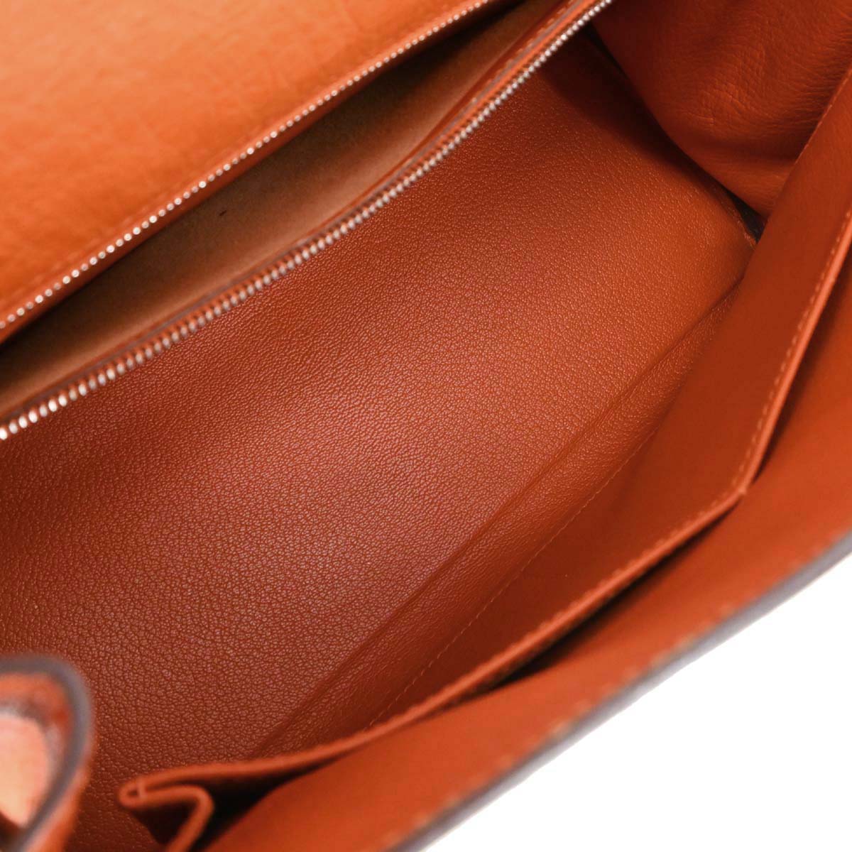 Hermes * Orange Ostrich Kelly 28 Retourne 2way Shoulder Handbag