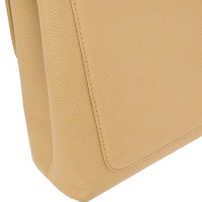 Chanel 1997-1999 Beige Caviar Skin Kelly Top Handle Handbag