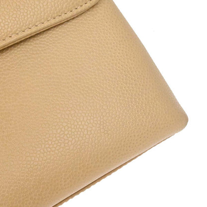 Chanel 1997-1999 Beige Caviar Skin Kelly Top Handle Handbag