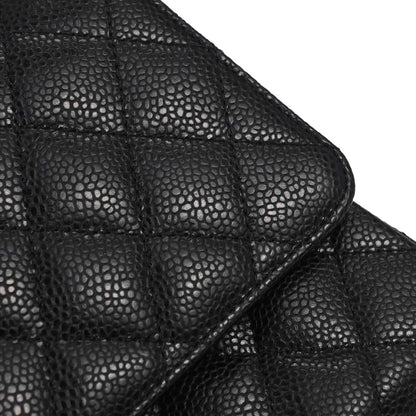 Chanel 2010-2011 Black Caviar Medium Classic Double Flap Shoulder Bag