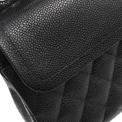 Chanel 2010-2011 Black Caviar Medium Classic Double Flap Shoulder Bag