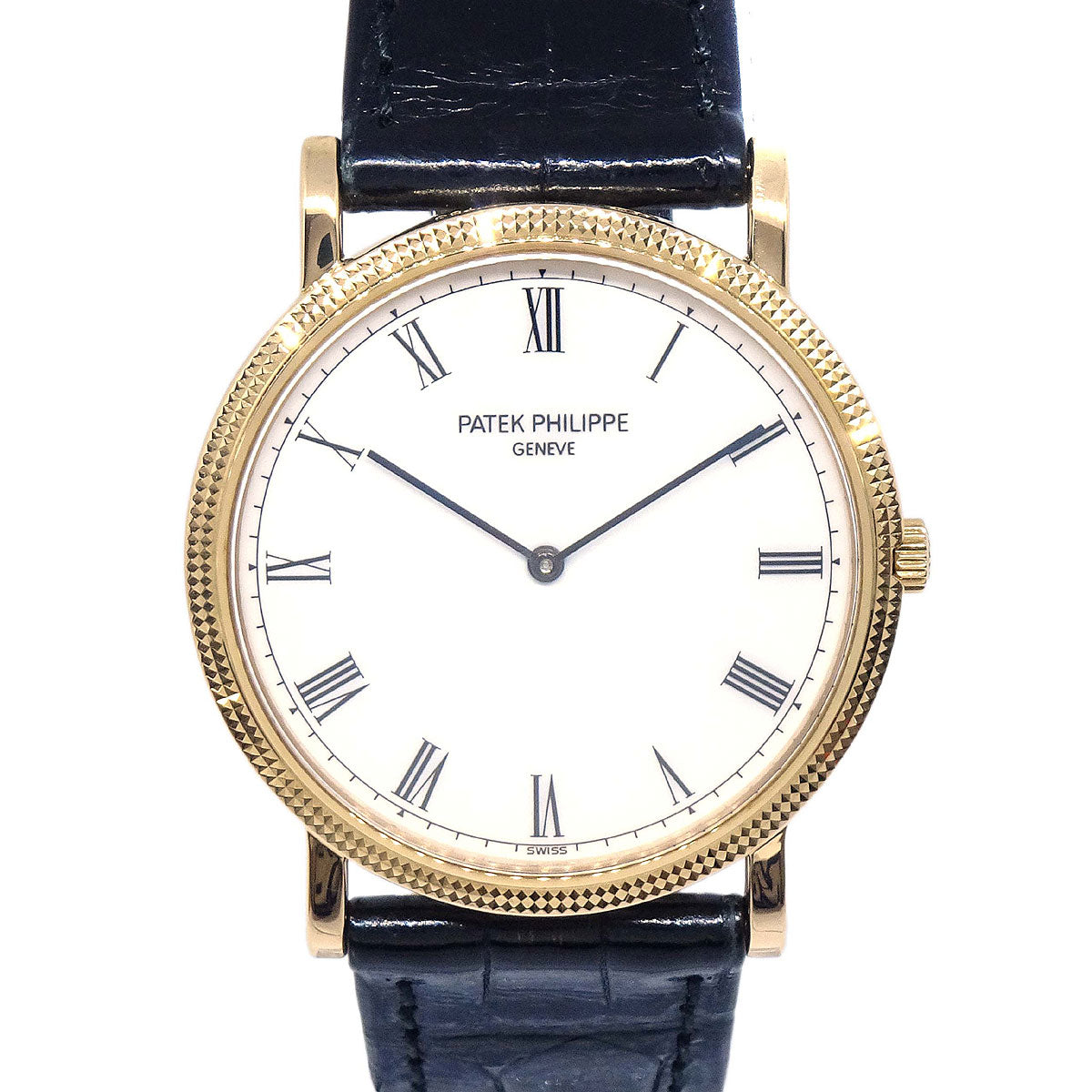 Patek Philippe * Calatrava Ref.3520/D Manual-winding Watch 18KYG Crocodile