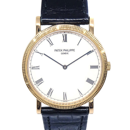 Patek Philippe * Calatrava Ref.3520/D Manual-winding Watch 18KYG Crocodile