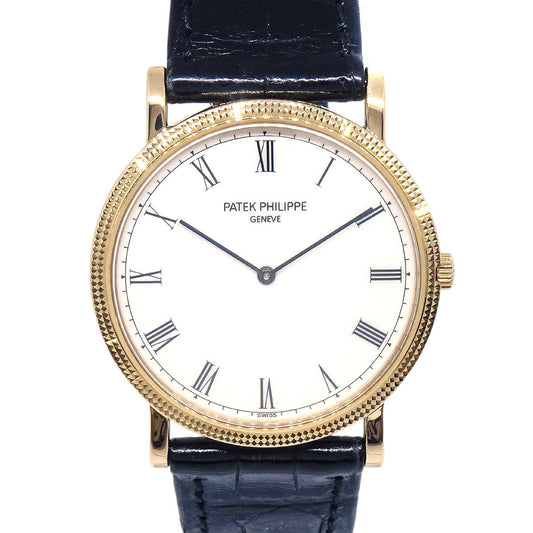 Patek Philippe * Calatrava Ref.3520/D Manual-winding Watch 18KYG Crocodile
