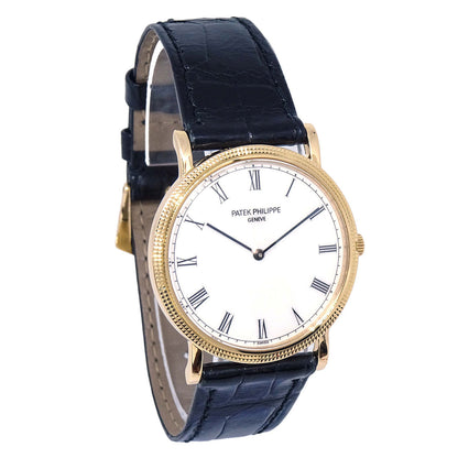 Patek Philippe * Calatrava Ref.3520/D Manual-winding Watch 18KYG Crocodile