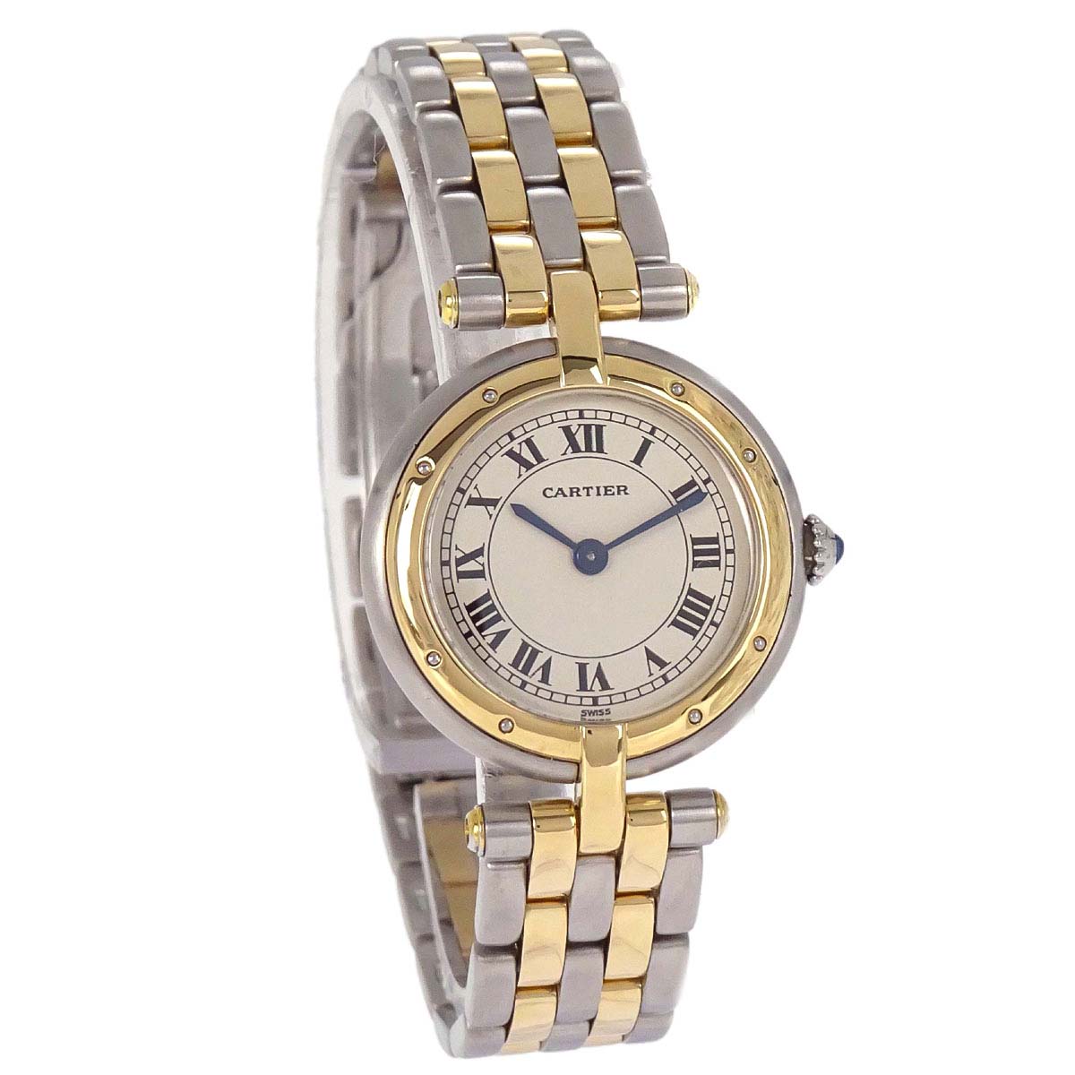 Cartier Panthere Vendome SM 2-Row 22mm Ref.1057920 Quartz Watch 18KYG SS