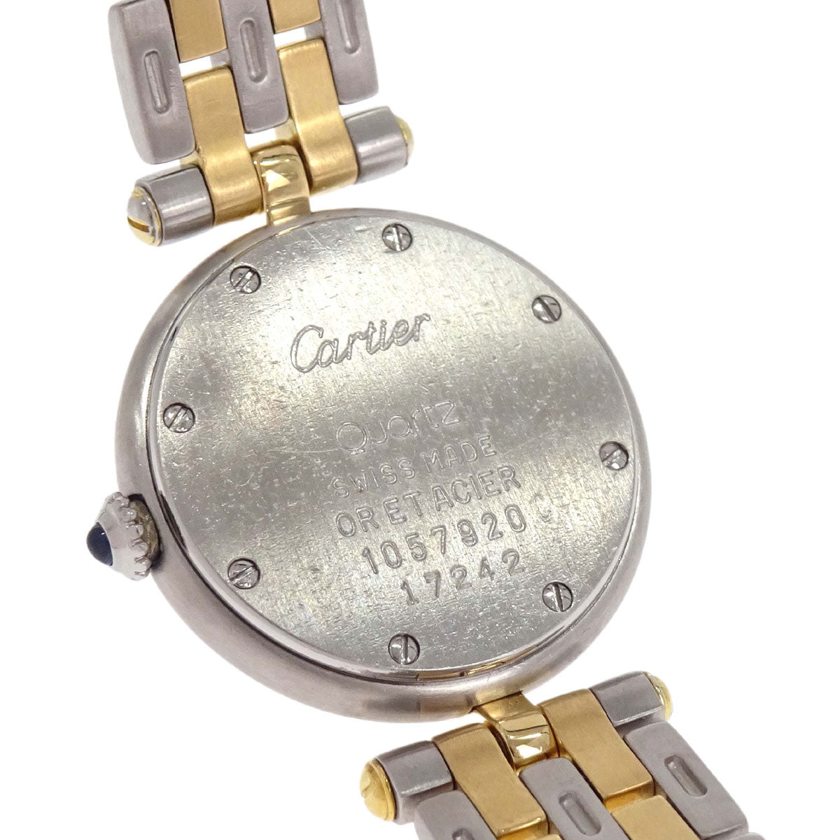 Cartier Panthere Vendome SM 2-Row 22mm Ref.1057920 Quartz Watch 18KYG SS