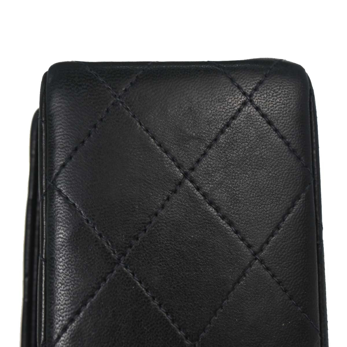 Chanel 1991-1994 Black Lambskin Medium Classic Double Flap Shoulder Bag