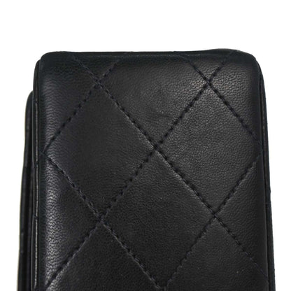 Chanel 1991-1994 Black Lambskin Medium Classic Double Flap Shoulder Bag